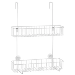 MDesign Wide Metal Over Door Hanging Shower Caddy, 2 Hooks And Baskets 22 MDesign Wide Metal Over Door Hanging Shower Caddy, 2 Hooks And Baskets -Northlight Store GUEST 000ac544 c877 44ec be45 41950b340725