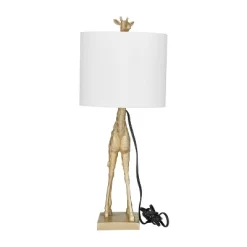 Eclectic Polyresin Giraffe Table Lamp Gold - Olivia & May