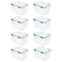 Sterilite 54 Quart Clear Plastic Stackable Storage Container Box Bin With Air Tight Gasket Seal Latching Lid Long Term Organizing Solution -Northlight Store GUEST 00a8d29c 55e4 45ba 8804 1e740ace1547