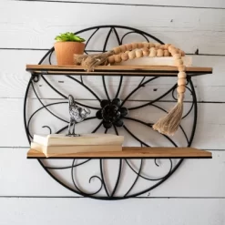 Black Metal & Wood Wall Shelf - Foreside Home & Garden -Northlight Store GUEST 00c11fd6 d1c0 46b6 ad94 b13354b1eebc