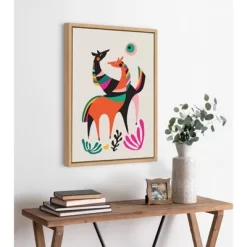 18" X 24" Sylvie Dancing Horses Framed Canvas Wall Art By Rachel Lee Natural - Kate And Laurel -Northlight Store GUEST 00e6bf4d 7234 43fa aa78 be15c86e5257