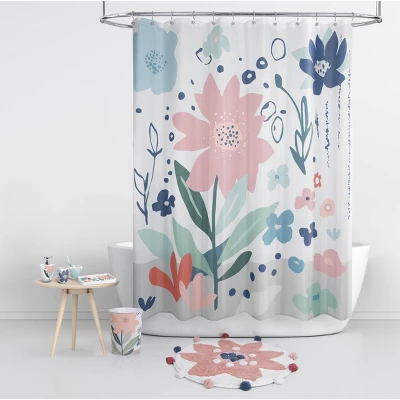 Summer Flower Shower Curtain - Allure Home Creations 7 Summer Flower Shower Curtain - Allure Home Creations - Image 5