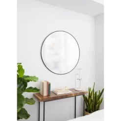 34" Hubba Round Wall Mirror Titanium - Umbra -Northlight Store GUEST 015c9218 f5d1 42c1 801e 37a8427c449b