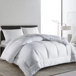 Peace Nest All Season White Down Alternative Duvet Comforter Insert With Jacquard Cover