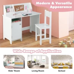 Costway Kids Desk And Chair Set Study Writing Workstation With Bookshelf & Bulletin Board 17 Costway Kids Desk And Chair Set Study Writing Workstation With Bookshelf & Bulletin Board -Northlight Store GUEST 023b2c26 10a3 48d4 99c9 88db81da0137