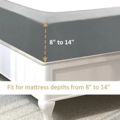 PiccoCasa Box Spring Cover Stretchy Fabric Wrap Around 4 Sides Bed Skirt Wrinkle Free For Home -Northlight Store GUEST 029a2398 f979 4fa0 9066 df59be37f27b
