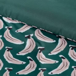 Microfiber Reversible Banana Print Comforter Dark Green - Room Essentials™ -Northlight Store GUEST 032c1765 724a 4001 8e39 08421e300917