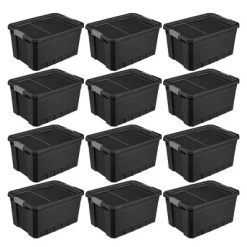 Sterilite Storage System Solution With 19 Gallon Heavy Duty Stackable Storage Box Container Totes With Grey Latching Lid For Home Organization -Northlight Store GUEST 04317cc7 be6a 44e7 949f e4cb556f81c9