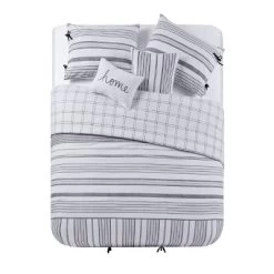 5pc King Farmhouse Princeton Comforter Set White/Gray - VCNY -Northlight Store GUEST 052e1dde 947d 4a24 b7e2 f233d1238289