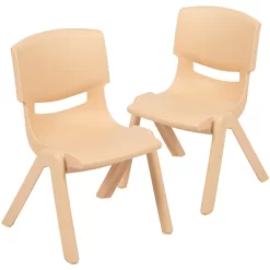 Flash Furniture 2 Pack Plastic Stackable School Chair With 12" Seat Height