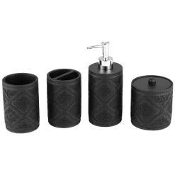 4pc Poliresin Arabesco Bathroom Accessory Set - Kralix -Northlight Store GUEST 05f56d6c ba8d 4248 825e 65a1d357433e