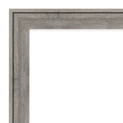 31" X 31" Non-Beveled Regis Barnwood Gray Wood Bathroom Wall Mirror - Amanti Art 4 31" X 31" Non-Beveled Regis Barnwood Gray Wood Bathroom Wall Mirror - Amanti Art - Image 2