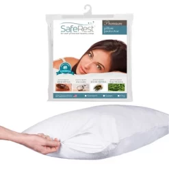 SafeRest Waterproof Pillow Protector (1) - Zippered Dust Mite Pillow Cover - Hypoallergenic Pillow Covers -Northlight Store GUEST 065e6353 5739 4204 92fa 67ea60531bdd