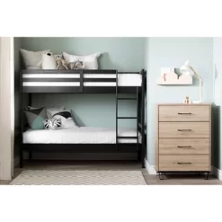 Twin Fakto Solid Wood Bunk Beds Matte Black - South Shore -Northlight Store GUEST 069925bb e32a 486a bafb acb045c713f1