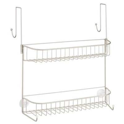 MDesign Metal Bathroom Over Door Hanging Shower Caddy, X-Wide 11 MDesign Metal Bathroom Over Door Hanging Shower Caddy, X-Wide - Image 9