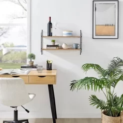 24.5" X 15.75" Severini Floating Bracket 2 Tier Wall Shelf - Danya B. -Northlight Store GUEST 0761778a b640 4d54 bfa3 5c2fcc369a0c