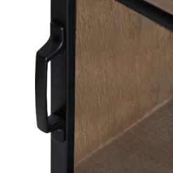 22" X 28" Barnhardt Decorative Wooden Wall Cabinet With Sliding Glass Door Rustic Brown - Kate & Laurel All Things Decor -Northlight Store GUEST 0853b39d a1d0 4d3d 8eca e78f87343374