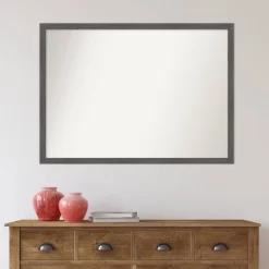40" X 29" Non-Beveled Pinstripe Plank Gray Thin Wall Mirror - Amanti Art -Northlight Store GUEST 087beebd b4ac 4594 88b7 c74d5036c60f