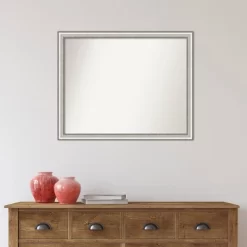 31" X 25" Non-Beveled Salon Silver Narrow Bathroom Wall Mirror - Amanti Art -Northlight Store GUEST 08cdcdf6 c54b 43cf 9f49 ab36c3536042