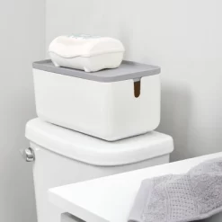 Cade Lidded Storage Bin White/Gray - IDESIGN 9 Cade Lidded Storage Bin White/Gray - IDESIGN -Northlight Store GUEST 0ac705a4 f25b 4d4d 9303 37ac859f0e55
