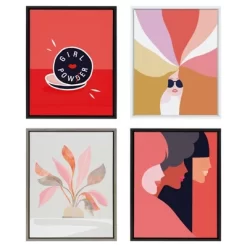 18" X 24" Sylvie Girl Power Framed Canvas Wall Art By Dominique Vari Black - Kate And Laurel -Northlight Store GUEST 0b6f339d 763f 486f 9afa a68afe166d88