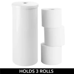 MDesign Toilet Tissue Roll Holder Canister Stand, Stores 3 Rolls, 2 Pack -Northlight Store GUEST 0beb8ff2 3e25 4c7a bd4b e74aefa0a64a