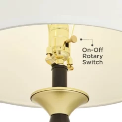 360 Lighting Kamila Traditional Table Lamps 27" Tall Set Of 2 Gold Black With Dual USB Charging Ports White Drum Shade For Bedroom Bedside Family Desk -Northlight Store GUEST 0c100117 f506 4db2 aa31 6dae08db3ed2