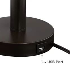 Franklin Iron Works Bernie Industrial Table Lamps 25" High Set Of 2 Rich Bronze With USB Charging Port Tan Drum Shade For Bedroom Living Room Bedside 12 Franklin Iron Works Bernie Industrial Table Lamps 25" High Set Of 2 Rich Bronze With USB Charging Port Tan Drum Shade For Bedroom Living Room Bedside -Northlight Store GUEST 0c5b7160 e708 4a8d 8e5b a6e7ad5b377e