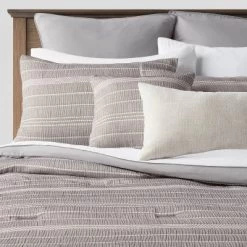 12pc Chambray Matelasse Stripe Comforter & Sheet Bedding Set Gray - Threshold™ -Northlight Store GUEST 0ccf3b00 29f5 443f 9e99 5d90374652ac