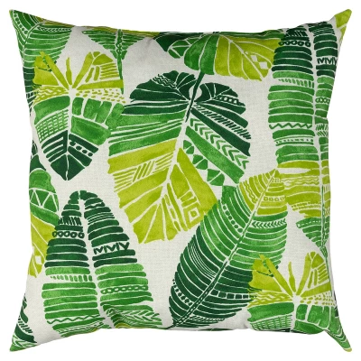 22"x22" Oversize Poly-Filled Leaf Pattern Botanical Indoor/Outdoor Square Throw Pillow - Rizzy Home 9 22"x22" Oversize Poly-Filled Leaf Pattern Botanical Indoor/Outdoor Square Throw Pillow - Rizzy Home - Image 7