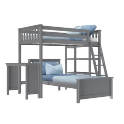 Max & Lily L-Shaped Twin Over Twin Bunk Bed With Bookcase And Desk -Northlight Store GUEST 0dfc5340 a3a3 4c5f a69f 7a71efc71ac7