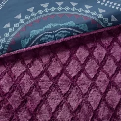 Blair Full/Queen 3pc Reversible Comforter Mini Set Navy/Purple -Northlight Store GUEST 0e6dc2d7 5bf0 4a2a 8a5e 5feac0fb3a91