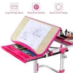 Costway Children Desk Chair Set Adjustable Study Table Drawer Winged Backrest Chair -Northlight Store GUEST 0f58563d 3691 4d3e 9b3e eb642e6316f0