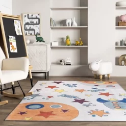 NuLOOM Leonie Outer Space Machine Washable Kids Area Rug -Northlight Store GUEST 101e8c31 c51c 4108 bc8a 2f93d8efb38a
