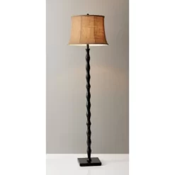 62" 3-way Stratton Floor Lamp Black - Adesso