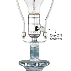 Regency Hill Tanya Country Cottage Table Lamps 26 1/2" High Set Of 2 Blue Wash Burlap Linen Drum Shade For Bedroom Living Room Bedside Nightstand Home 9 Regency Hill Tanya Country Cottage Table Lamps 26 1/2" High Set Of 2 Blue Wash Burlap Linen Drum Shade For Bedroom Living Room Bedside Nightstand Home -Northlight Store GUEST 10be560c a723 43d8 9164 5e8ca0aed829