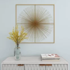 Metal Starburst Handmade Large 3D Wall Decor With Gold Frame Gold - CosmoLiving By Cosmopolitan -Northlight Store GUEST 10d90ec5 53cd 4527 92f8 efc02a0ec2e9