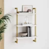 Theo Floating Shelf Gold/White - Nathan James -Northlight Store GUEST 110eec16 0828 4e37 a1b2 50b460b4719c