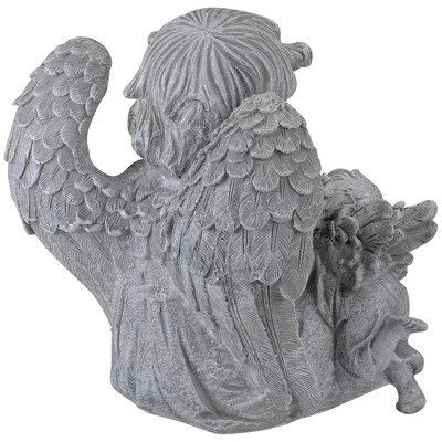 Northlight 8.25" Reading Angels With Book Outdoor Garden Statue 5 Northlight 8.25" Reading Angels With Book Outdoor Garden Statue - Image 3