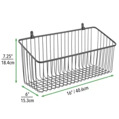 MDesign Metal Wall Mount Hanging Basket For Home Storage, 2 Pack 14 MDesign Metal Wall Mount Hanging Basket For Home Storage, 2 Pack -Northlight Store GUEST 12b78902 c1a7 46f2 90e3 6d7dee36b2e4