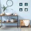 Okuna Outpost 4 Pack Coastal Decor For Home, Hanging Nautical Wall Decorations For Beach Theme Bathroom, 5.9 X 5.9 In, White, Blue 1 Okuna Outpost 4 Pack Coastal Decor For Home, Hanging Nautical Wall Decorations For Beach Theme Bathroom, 5.9 X 5.9 In, White, Blue -Northlight Store GUEST 147d1d08 6c98 4c04 a80f 03ea6f5b8e2b