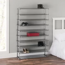 Home Basics 50 Pair Non-Woven Multi-Purpose Stackable Free-Standing Shoe Rack, Grey 12 Home Basics 50 Pair Non-Woven Multi-Purpose Stackable Free-Standing Shoe Rack, Grey -Northlight Store GUEST 149ff6ce 26b0 481b 82a6 4844c14118f0