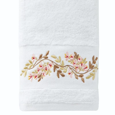 2pc Misty Floral Hand Towel Set White - Saturday Knight Ltd. 4 2pc Misty Floral Hand Towel Set White - Saturday Knight Ltd. - Image 2