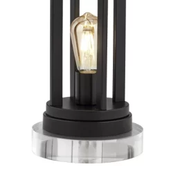 360 Lighting Marcel Industrial Table Lamps Set Of 2 With Round Risers 24 1/4" High Black LED Nightlight USB Port Natural Shade For Living Room Desk -Northlight Store GUEST 1576c34b 26a6 41e6 b713 f2f6357d68f4