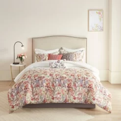 Julia 7pc Cotton Printed Comforter Set Off White/Red/Lavender 15 Julia 7pc Cotton Printed Comforter Set Off White/Red/Lavender -Northlight Store GUEST 15daec1f 923c 4aa3 a402 091236113e82