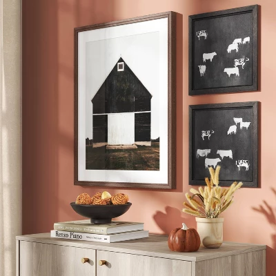 (Set Of 2) 12" X 12" Cow Collection II Framed Wall Canvases - Threshold™ 3 (Set Of 2) 12" X 12" Cow Collection II Framed Wall Canvases - Threshold™