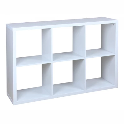 Home Basics 6 Open Cube Organizing Wood Storage Shelf 5 Home Basics 6 Open Cube Organizing Wood Storage Shelf - Image 3