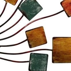 Metal Sunburst Wall Decor With Square Panel Accent Brown - Olivia & May -Northlight Store GUEST 16b67a71 75f2 4758 b661 8e3d85e751de