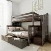 Max & Lily Twin Over Full Staircase Bunk Bed With Storage Drawers -Northlight Store GUEST 16f2412b 0aa7 4ce0 ba91 cc7fdced9400