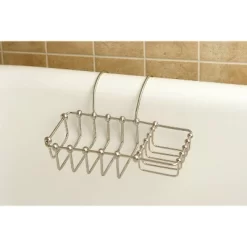 8" Clawfoot Bath Soap And Sponge Holder Satin Nickel - Kingston Brass